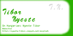 tibor nyeste business card